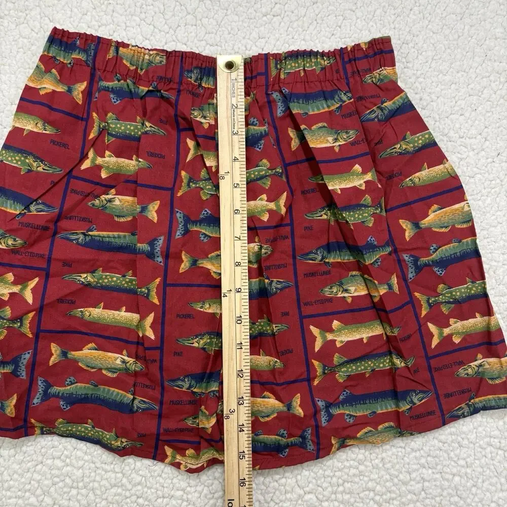 Vtg NWT Eddie Bauer Mens M Boxer Shorts 100% Cotton Fish Print Made In USA NOS